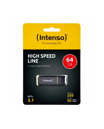 Intenso High Speed Line 64GB, USB flash drive (black / yellow, USB 3.2) nr 2