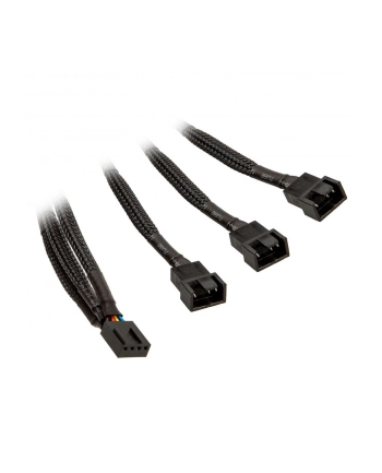 EKWB 3x splitter cable for 4 Pin PWM fan, 10cm, Y-cable (black)