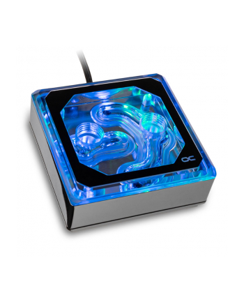 Alphacools ice block XPX Aurora Edge Plexi Chrome, CPU cooler (transparent / chrome)