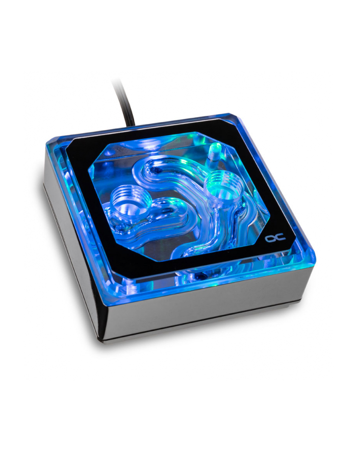 Alphacools ice block XPX Aurora Edge Plexi Chrome, CPU cooler (transparent / chrome) główny