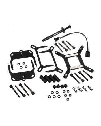 Alphacools ice block XPX Aurora Edge Plexi Chrome, CPU cooler (transparent / chrome)