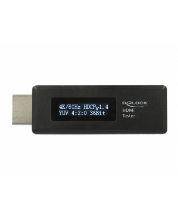 DeLOCK HDMI tester for EDID information with OLED Display, Meter (Black)