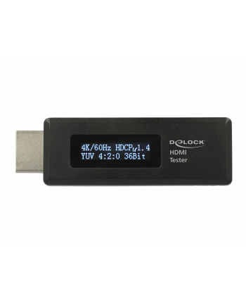 DeLOCK HDMI tester for EDID information with OLED Display, Meter (Black)