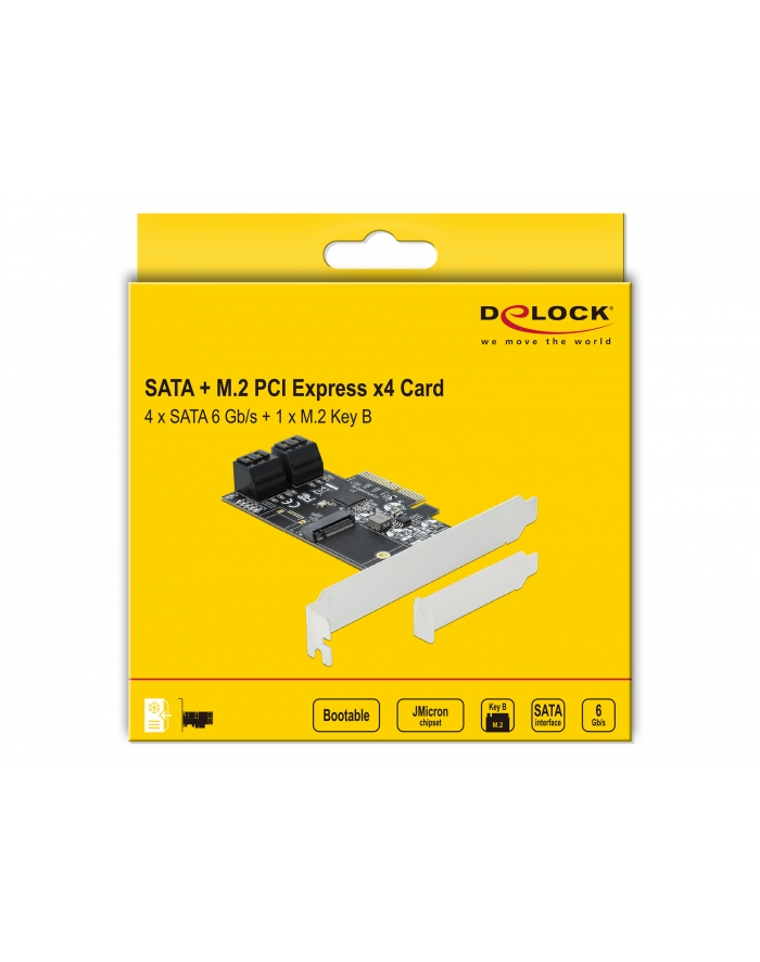 DeLOCK 4P SATA & 1Slot M.2 PCIe x4 -LP główny
