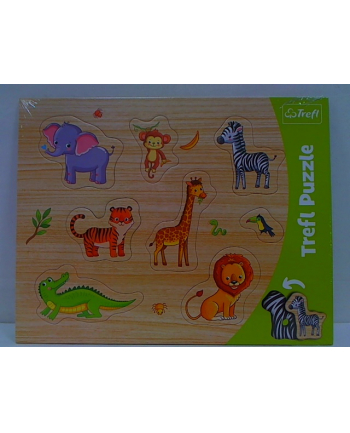 Puzzle Ramkowe układanki kształtowe Zwierzęta egzotyczne 31308 Trefl nr 1