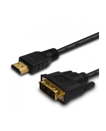 Kabel SAVIO cl-139 (HDMI M - DVI-D M; 1 8m; kolor czarny)