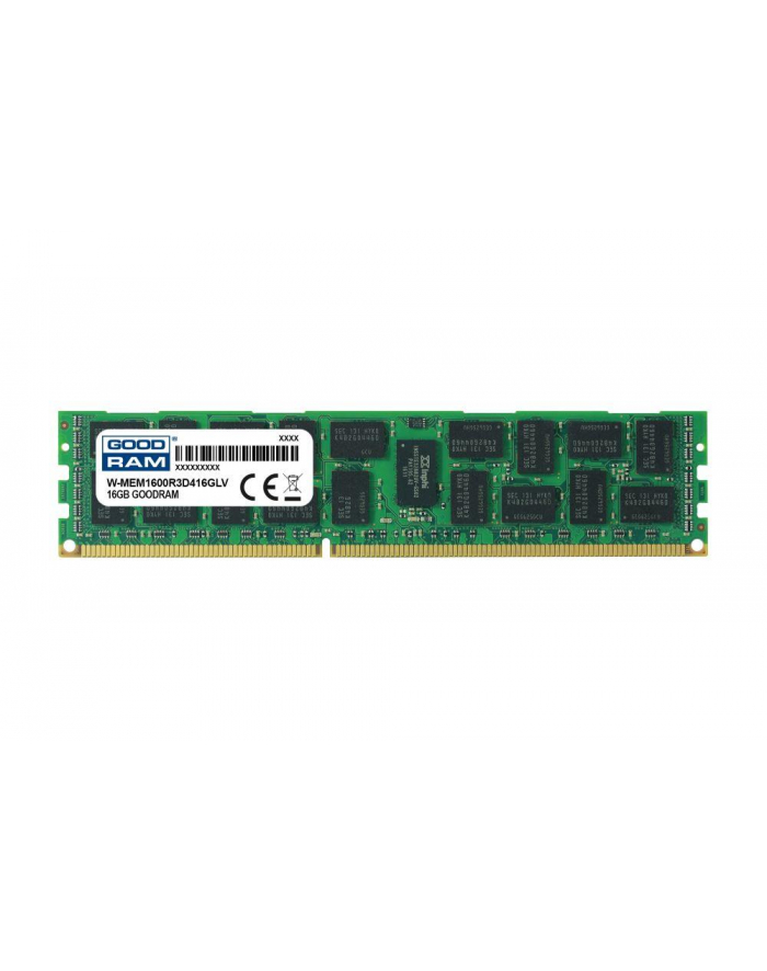 Pamięć RAM GoodRam W-MEM1600R3D416GLV (DDR3 RDIMM; 1 x 16 GB; 1600 MHz; CL11) główny