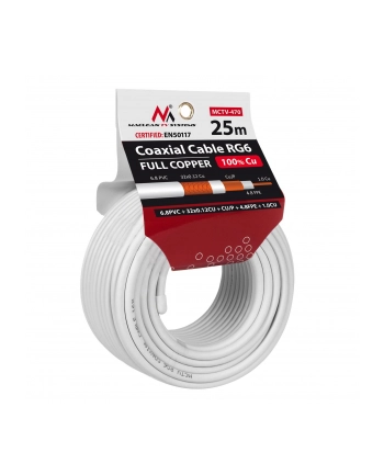 Kabel koncentryczny Maclean MCTV-470 (25m ; kolor biały)