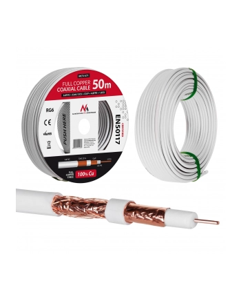 Kabel koncentryczny Maclean MCTV-471 (50m ; kolor biały)