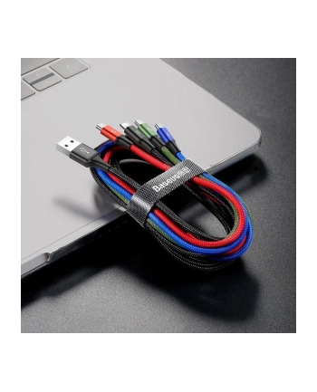 Zestaw kabli zasilający Baseus CA1T4-B01 (USB - Lightning  Micro USB  USB typu C ; 1 2m; kolor czarny)