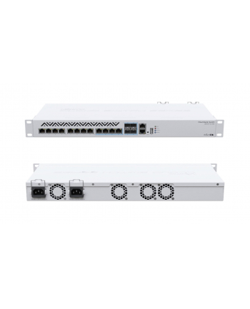 MikroTik Cloud Router Switch 312-4C+8XG-RM with RouterOS L5, 1U rackmount Enclosure