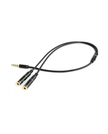 Kabel GEMBIRD CCA-417M (4-Pin  Mini Jack M - 2x Mini Jack F; 0 20m; kolor czarny)