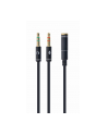 Kabel GEMBIRD CCA-418M (Mini Jack x2 M - 4-Pin  Jack stereo 3 5 mm F; 0 20m; kolor czarny) - nr 2