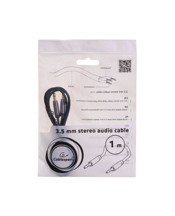 Kabel GEMBIRD CCAP-444-1M (Mini Jack M - Mini Jack M; 1m; kolor czarny)