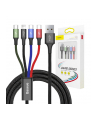 Zestaw kabli zasilający Baseus CA1T4-B01 (USB - Lightning  Micro USB  USB typu C ; 1 2m; kolor czarny) - nr 17