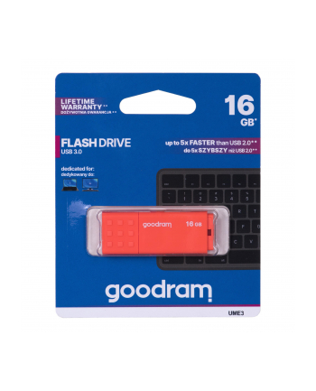 goodram Pendrive UME3 16GB USB 3.0 Pomarańczowy