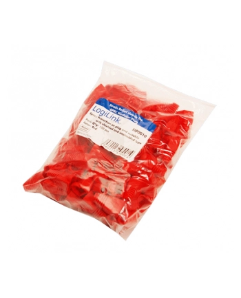 Osłonki wtyku RJ45,czerwone 10szt nr 2