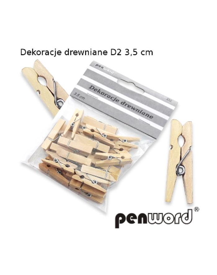 polsirhurt Dekoracje drewniane (spinacz) D2 3,5cm kolor drzewa główny