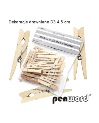 polsirhurt Dekoracje drewniane (spinacz) D3 4,5cm kolor drzewa