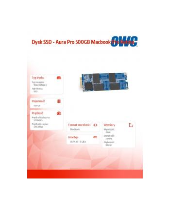 owc Dysk SSD - Aura Pro 500GB Macbook Pro Retina