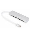 digitus HUB/Koncentrator 4-portowy USB 3.0 SuperSpeed z Typ C Power Delivery, aluminium - nr 61