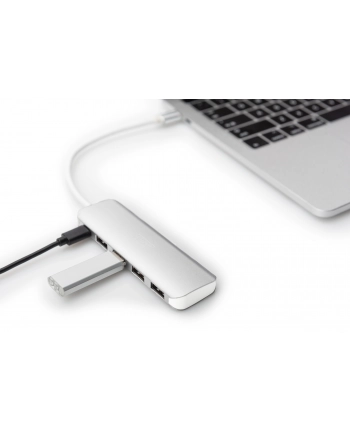digitus HUB/Koncentrator 4-portowy USB 3.0 SuperSpeed z Typ C Power Delivery, aluminium nr 1