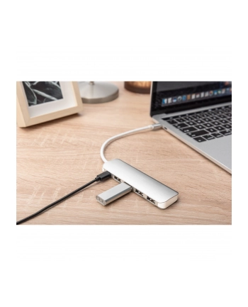 digitus HUB/Koncentrator 4-portowy USB 3.0 SuperSpeed z Typ C Power Delivery, aluminium nr 2