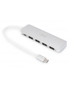 digitus HUB/Koncentrator 4-portowy USB 3.0 SuperSpeed z Typ C Power Delivery, aluminium - nr 90