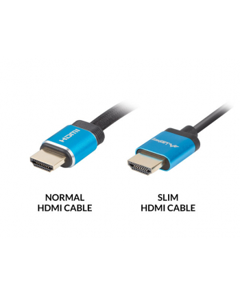 lanberg Kabel HDMI M/M   1M 2.0 4K  CA-HDMI-22CU-0010-BK