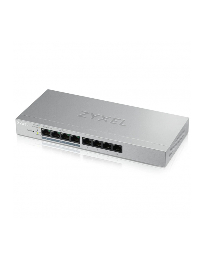 zyxel Przełącznik zarządzalny GS1200-8HP 8Port PoE+ 4x60W webmanaged Switch główny