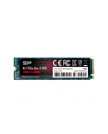 silicon power Dysk SSD A80 1TB PCIE M.2 NVMe 3400/3000 MB/s