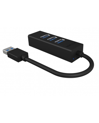 icybox Hub IB-HUB1419-U3 USB 3.0 na 4-Port Type-A, Aluminium,      czarny, Kabel 15cm nr 2