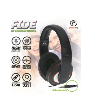 rebeltec Słuchawki stereo z mikrofonem Fide