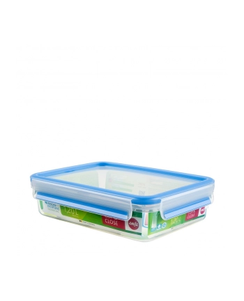 EMSA Clip & Close Frischhaltedosen (transparent / blue, 1.2 liters, classical format) nr 1