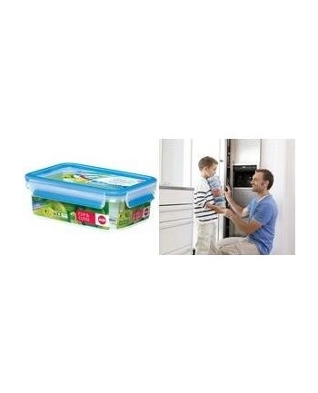 EMSA Clip & Close Frischhaltedosen (transparent / blue, 1.2 liters, classical format) nr 2
