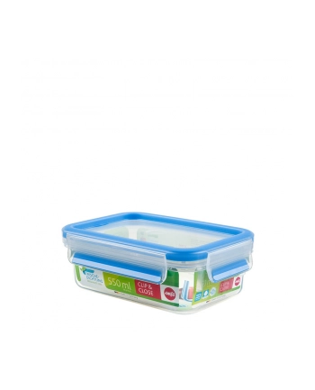 Emsa Clip & Close plastic box (transparent / blue, 0.55 liter, classical format) nr 1