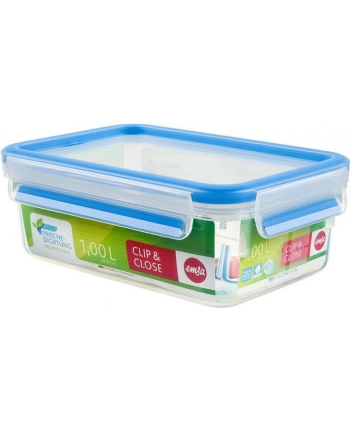 EMSA Clip & Close Frischhaltedose (transparent / blue, 1.0 liter, classical format) nr 2