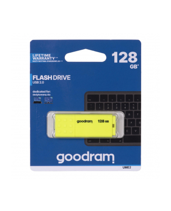 GOODRAM FLASHDRIVE 128GB UME2 USB 2.0 YELLOW