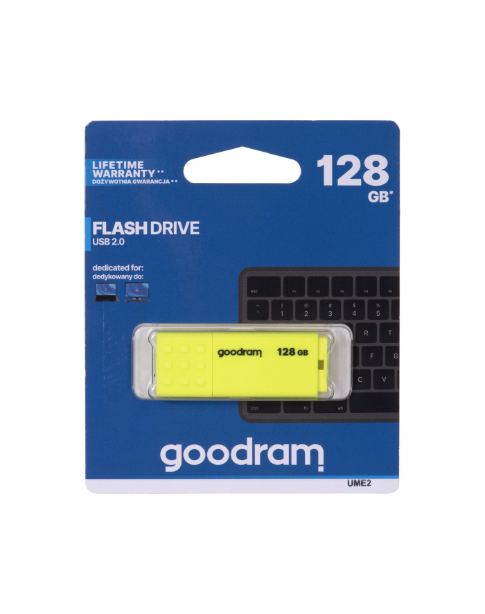 GOODRAM FLASHDRIVE 128GB UME2 USB 2.0 YELLOW główny