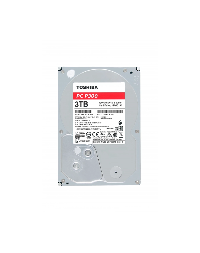 Dysk Toshiba P300 HDWD240UZSVA (4 TB ; 35 ; SATA III; 128 MB; 5400 obr/min) główny