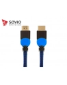 Kabel SAVIO GCL-02 (HDMI M - HDMI M; 1 8m; kolor czarno-niebieski) - nr 3