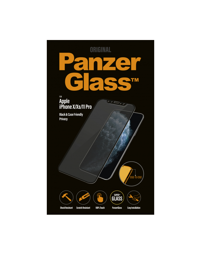 PANZERGLASS SZKŁO HARTOWANE DO IPHONE X/XS/11 PRO PRV DO ETUI główny