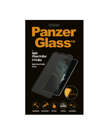 PANZERGLASS SZKŁO HARTOWANE DO IPHONE XS MAX/11 PRO MAX PRV CZARNE DO ETUI