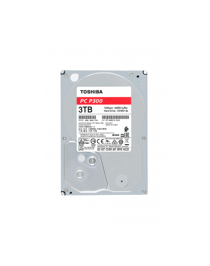 Dysk Toshiba P300 HDWD240UZSVA (4 TB ; 35 ; SATA III; 128 MB; 5400 obr/min) główny