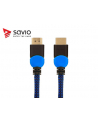 Kabel SAVIO GCL-02 (HDMI M - HDMI M; 1 8m; kolor czarno-niebieski) - nr 2