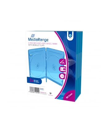 Mediarange BD sheath 3-fold (30 pieces), protective sheath (blue) nr 1