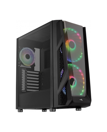 Aerocool NightHawk Duo ARGB, tower case (black, Tempered Glass)