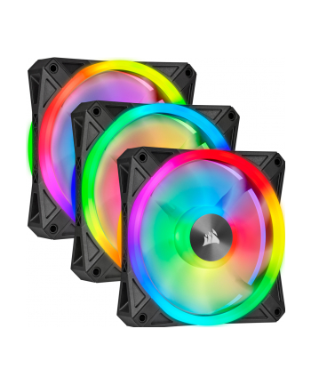 Corsair iCUE QL120 RGB 3 120x120x25, case fan (black, 3-pack, including Lighting Node CORE)