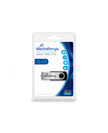 MediaRange Flexi-Drive 32 GB USB stick (silver / black, USB-A 2.0)