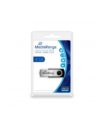 MediaRange MR908 8GB, USB flash drive (black / silver) nr 1